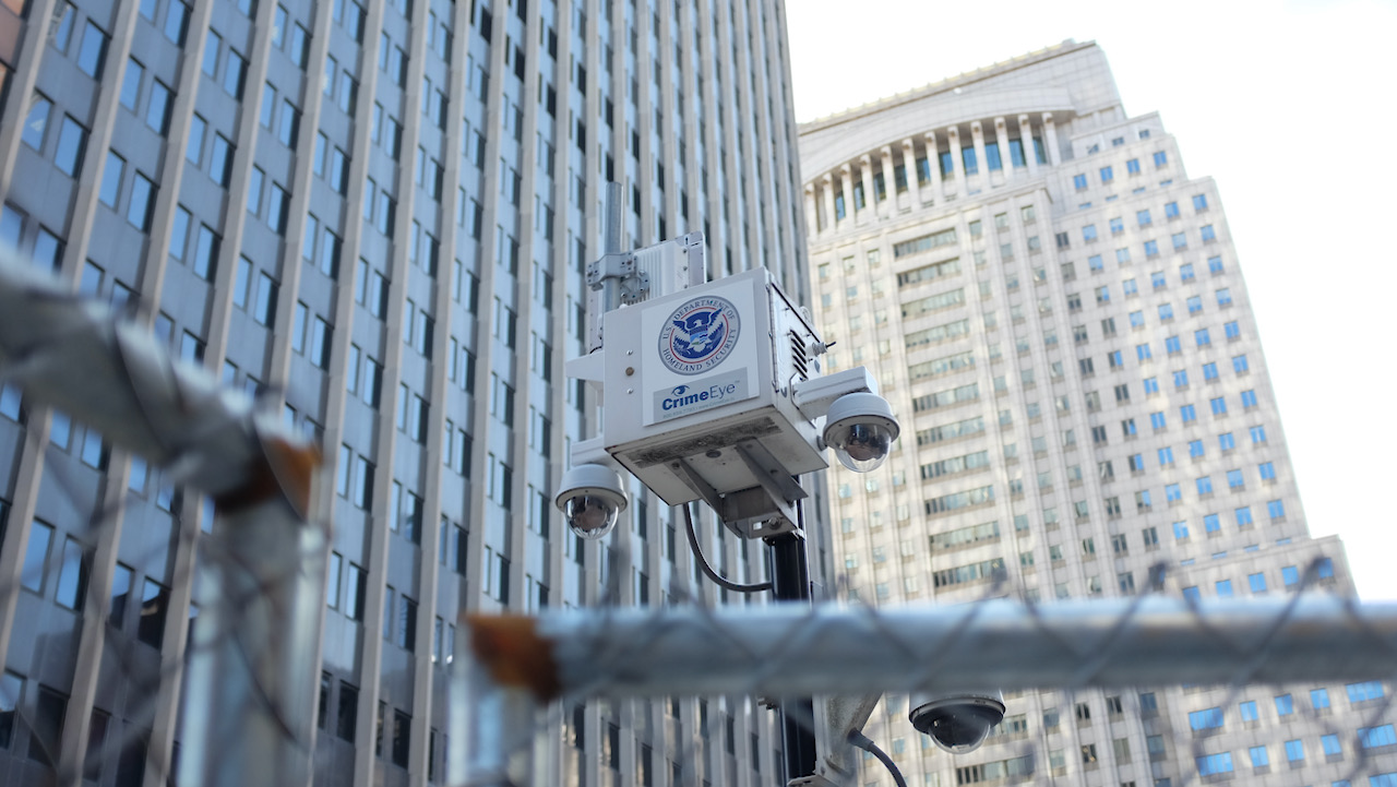 Outside 26 Federal Plaza, an immigration courts reopening.